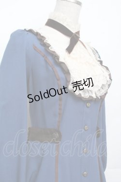 画像4: Innocent World / フルールバッスルドレス(長袖) M ブルーｘショコラ S-26-01-21-035-IW-OP-HR-ZS