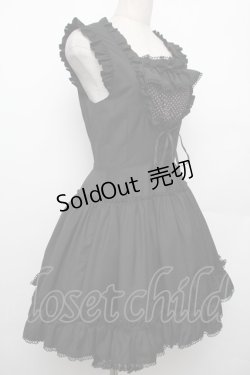 画像3: BPN / レースアップフリルジャンパースカート  黒 S-26-01-21-036-GO-OP-AS-ZS