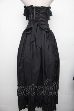 画像2: ATELIER PIERROT / バッスルコルセットジャンパースカート  黒 S-26-01-21-037-EL-OP-AS-ZS