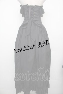 画像2: ATELIER PIERROT / バッスルコルセットジャンパースカート  黒 S-26-01-21-037-EL-OP-AS-ZS