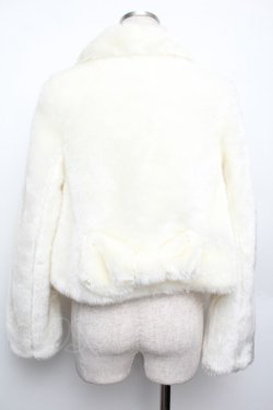 画像2: Angelic Pretty / Fancy Ribbonファージャケット  白 S-26-01-21-038-AP-CO-AS-ZS