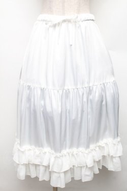 画像1: axes femme kawaii / ミディフリルペチスカート  白 S-26-01-21-042-AX-SK-AS-ZS