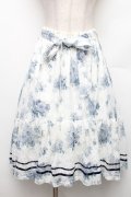 axes femme / フラワーレーススカート  オフｘブルー S-26-01-21-043-AX-SK-AS-ZS