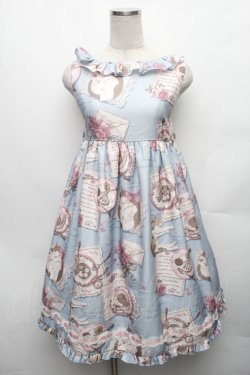 画像1: Frozen memory / Lazy afternoonジャンパースカート S サックス S-26-01-23-028-LO-OP-SA-ZT148