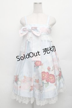 画像1: Nyanya / 山茶歌謠ハイウエストショート丈ジャンパースカート S 浅葱 S-26-01-23-030-EL-OP-SA-ZT147