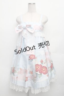 画像2: Nyanya / 山茶歌謠ハイウエストショート丈ジャンパースカート S 浅葱 S-26-01-23-030-EL-OP-SA-ZT147