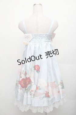 画像3: Nyanya / 山茶歌謠ハイウエストショート丈ジャンパースカート S 浅葱 S-26-01-23-030-EL-OP-SA-ZT147