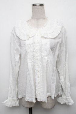 画像1: PINK HOUSE / リボンブローチ付きローンブラウス  白 S-26-01-23-004-LO-BL-HR-ZS