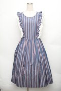 Perla nell' ostrica / ストライプキャミワンピース  ブルーｘレッド S-26-01-23-033-EL-OP-HR-ZT033