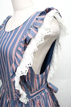 画像3: Perla nell' ostrica / ストライプキャミワンピース  ブルーｘレッド S-26-01-23-033-EL-OP-HR-ZT033