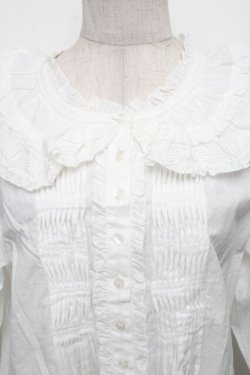 画像3: PINK HOUSE / リボンブローチ付きローンブラウス  白 S-26-01-23-004-LO-BL-HR-ZS