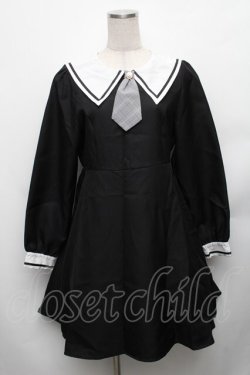 画像1: Amavel / セーラー襟ワンピース  黒 S-26-01-23-039-CA-OP-HR-ZS