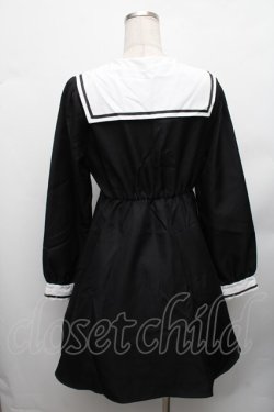 画像2: Amavel / セーラー襟ワンピース  黒 S-26-01-23-039-CA-OP-HR-ZS