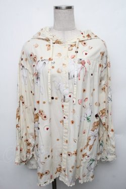 画像1: PINK HOUSE / クッキーラビッツフード付きブラウス  アイボリー S-26-01-23-005-LO-TO-HR-ZS