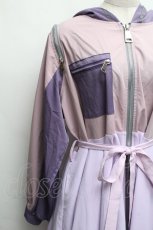 画像4: Favorite / シフォンレイヤードのオフショルダーパステルMA-1  ラベンダーｘピンク S-26-01-23-041-LO-JA-HR-ZT598 (4)