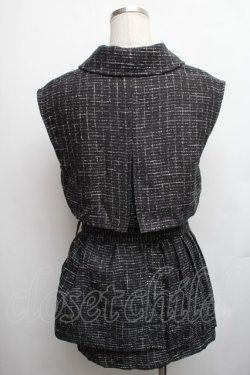 画像2: EATME / ツイードプリーツベスト&スカートSet  黒 S-26-01-23-044-LO-OP-AS-ZT599