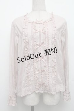 画像1: PINK HOUSE / ローンフリルブラウス  ピンク S-26-01-23-006-LO-BL-AS-ZS