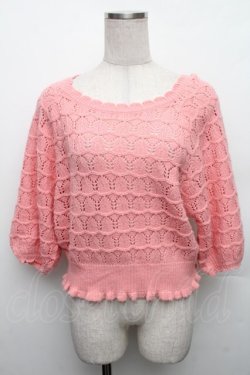 画像1: LIZ LISA / 透かしニット  ピンク S-26-01-23-009-LO-TO-AS-ZS