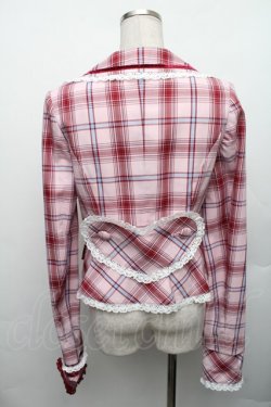 画像2: BABY,THE STARS SHINE BRIGHT / Mary Stuartタータンチェックジャケット  ピンク S-26-01-23-011-BA-JA-AS-ZS