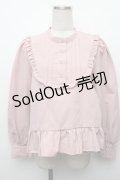 FLC / 皆方由衣コラボペプラムブラウス  ピンク S-26-01-23-012-LO-BL-AS-ZT0201S
