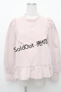 画像1: FLC / 皆方由衣コラボペプラムブラウス  ピンク S-26-01-23-012-LO-BL-AS-ZT0201S