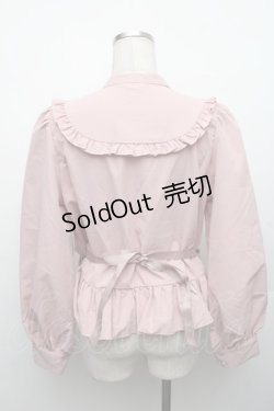 画像2: FLC / 皆方由衣コラボペプラムブラウス  ピンク S-26-01-23-012-LO-BL-AS-ZT0201S