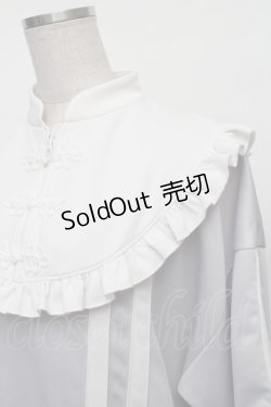 画像3: NOEMIE / チャイナボタンジャージチュニック  グレーｘ白 S-26-01-23-014-LO-TO-HR-ZS