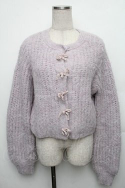 画像1: An MILLE / リボンニットカーディガン  ピンク S-26-01-23-016-EL-TO-HR-ZS