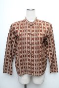 KANEKO ISAO / 総柄チャイナブラウス  ブラウン S-26-01-23-019-EL-BL-SA-ZS