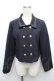 画像1: Fi.n.t / チェーンステッチ使いダブル釦ショートジャケット  紺 S-26-01-23-020-CA-JA-HR-ZS (1)