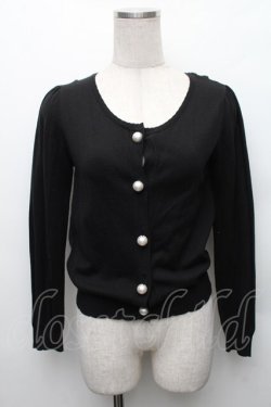 画像1: LODISPOTTO / パールボタンカーディガン  黒 S-26-01-23-021-LO-TO-HR-ZS