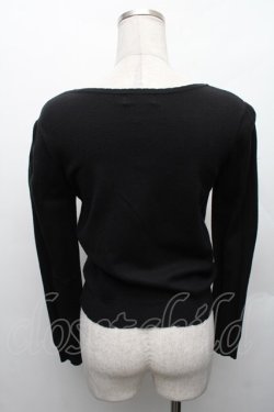 画像2: LODISPOTTO / パールボタンカーディガン  黒 S-26-01-23-021-LO-TO-HR-ZS