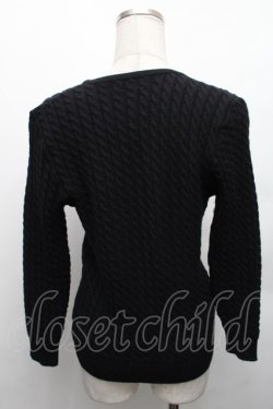 画像2: INGEBORG / フロント2つリボンニットカーディガン  黒 S-26-01-23-023-LO-TO-SA-ZT0216T