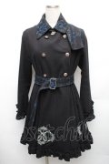 FRILL / プリントAラインコート  黒 S-26-01-23-024-HN-CO-AS-ZS