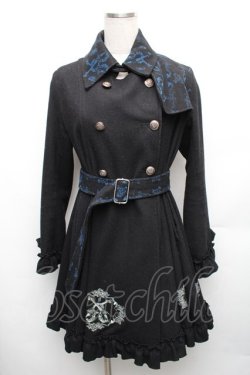 画像1: FRILL / プリントAラインコート  黒 S-26-01-23-024-HN-CO-AS-ZS