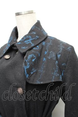 画像3: FRILL / プリントAラインコート  黒 S-26-01-23-024-HN-CO-AS-ZS