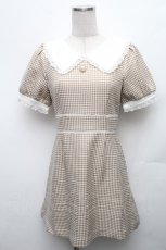 画像1: evelyn / チェックワンピース  ブラウン S-26-01-23-027-LO-OP-AS-ZT617 (1)