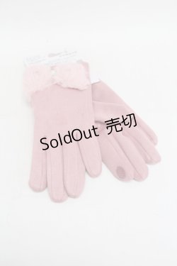 画像1: m petit by misako / AMリボンパールツキグローブ  ピンク S-26-01-25-001-LO-ZA-AS-ZS