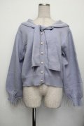 axes femme POETIQUE / セーラーカラーニットカーディガン  サックス S-26-01-25-035-AX-TO-AS-ZS
