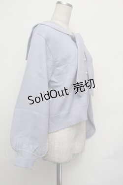 画像3: axes femme POETIQUE / セーラーカラーニットカーディガン  サックス S-26-01-25-035-AX-TO-AS-ZS