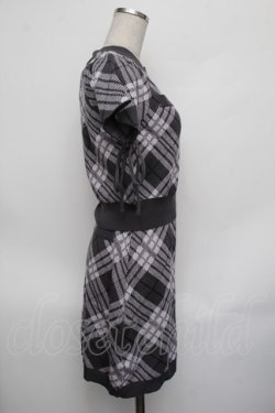 画像2: An MILLE / リボンチェックセットアップ  グレーｘピンク S-26-01-25-037-EL-OP-HR-ZS