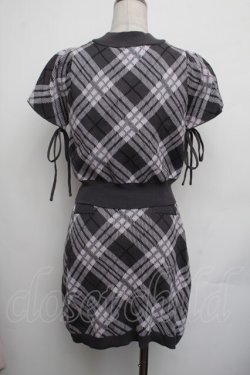 画像3: An MILLE / リボンチェックセットアップ  グレーｘピンク S-26-01-25-037-EL-OP-HR-ZS