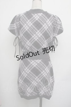 画像3: An MILLE / リボンチェックセットアップ  グレーｘピンク S-26-01-25-037-EL-OP-HR-ZS