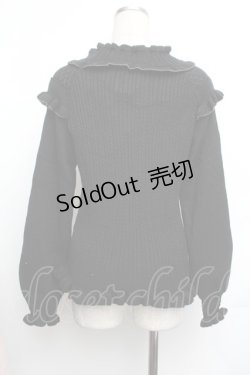 画像3: axes femme / 配色フリルプルオーバー  黒 S-26-01-25-042-AX-TO-AS-ZS