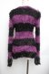 画像3: HYSTERIC GLAMOUR / シャギーボーダーカーディガン  黒ｘ紫 S-26-01-25-043-PU-TO-HR-ZS (3)