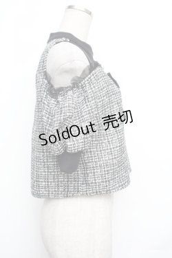 画像3: Jamieエーエヌケー / ツイードトップス  黒ｘ白 S-26-01-25-044-0-TO-HR-ZS