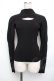 画像1: EAT ME / パフスリーブリブニットTOP  黒 S-26-01-25-045-LO-TO-HR-ZS (1)
