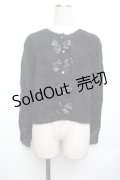 m petit by misako / MSKリボンカーディガン S 黒 S-26-01-25-046-LO-TO-AS-ZS