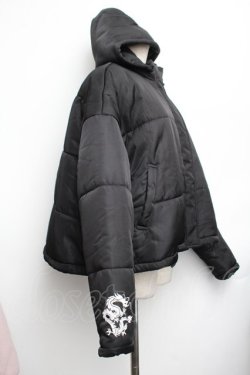 画像2: Jamie エーエヌケー / ドラゴンプリント中綿ブルゾン  黒 S-26-01-25-047-LO-JA-HR-ZS