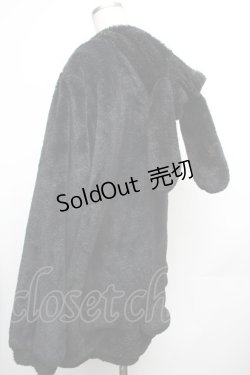 画像1: GOTH / うさみみフードファーパーカー  黒 S-26-01-25-050-GO-TO-HR-ZS